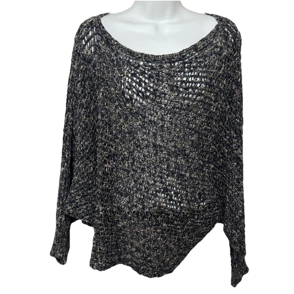 Free People Sweater Confetti Knitted Pullover Boat Neck Women Size XS oversized